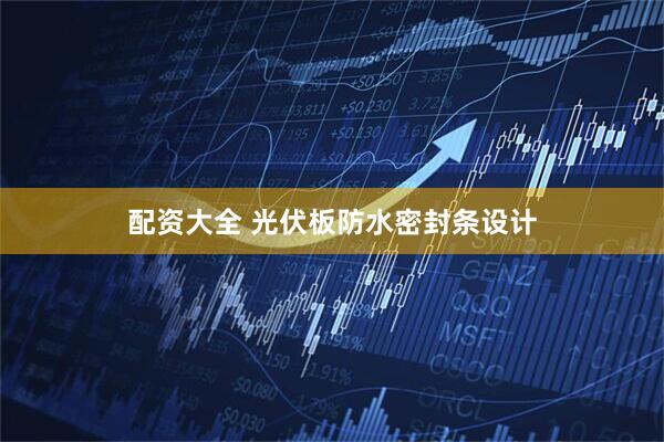 配资大全 光伏板防水密封条设计